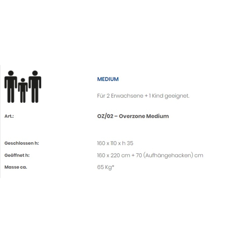 Dachzelte Autohome Overzone Standard Set-Up